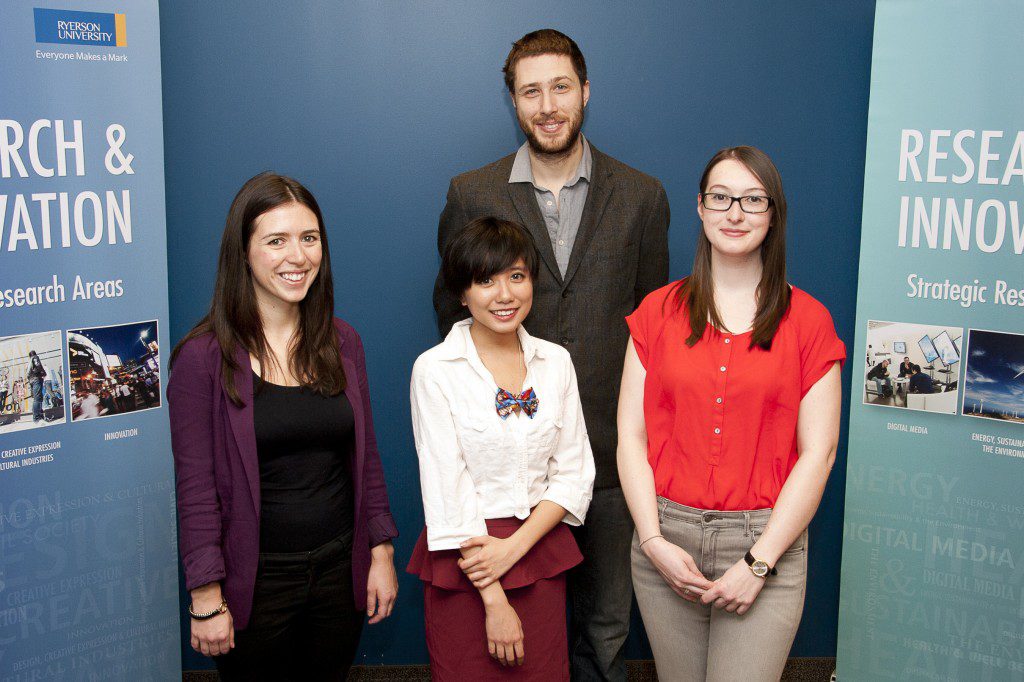 Ryerson SSHRC Storytellers Award winners. Photo courtesy Ryerson University.