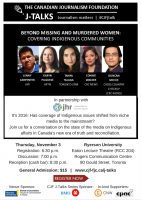 Join us for Beyond missing and murdered women: Covering Indigenous communities