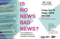 Join us to hear about research into local news poverty