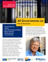 Join us for a screening of the new film “All Governments Lie” and meet the producer