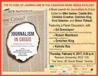 Upcoming book launch: Journalism in Crisis