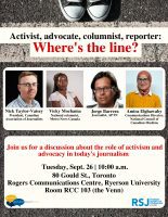 What role does advocacy play in today’s journalism? Join us for a panel discussion