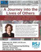 Carol Off to discuss relationship between reporters and sources at Ryerson University